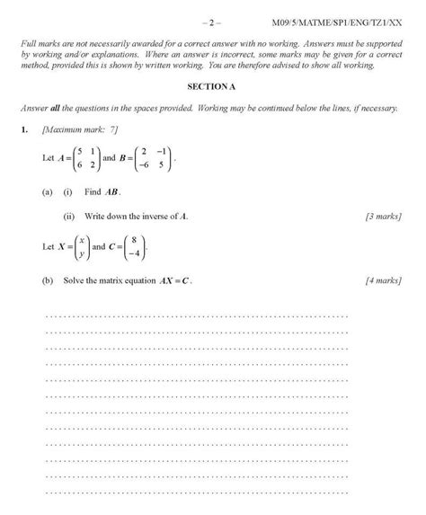 Some <b>papers</b> have comments by the examiners. . Ib math past paper